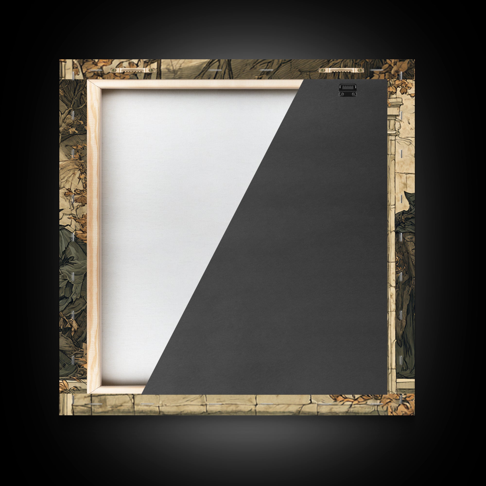 Dark Academia Halloween, Gothic Storybook Art, Square Wall Art, Dark Fantasy Wall Art, Framed Canvas Print, Halloween Wall Art