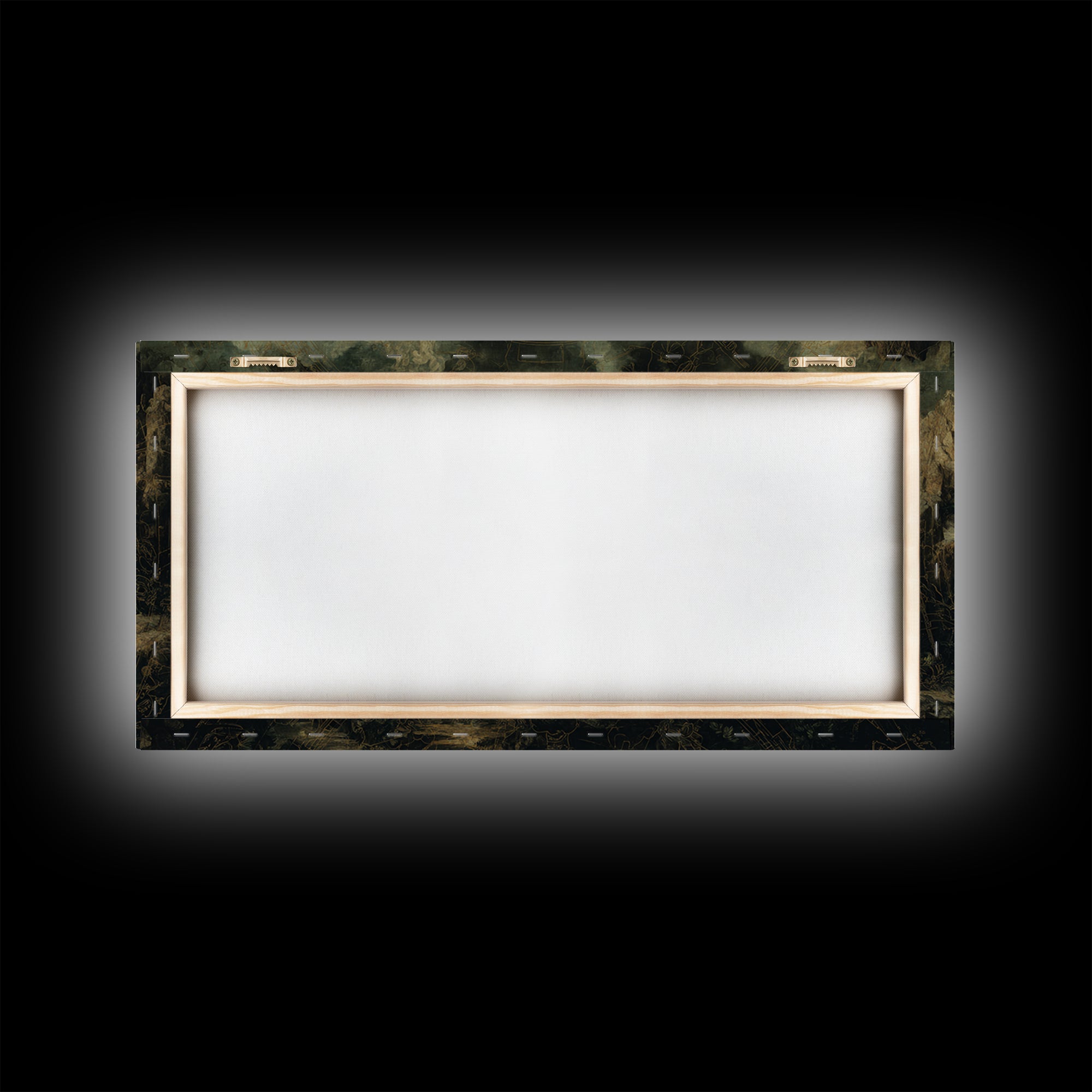 Celestial Witchcraft, Baroque Witchcraft Art, Wide Panoramic Art, Dark Halloween Decor, Framed Canvas Print, Halloween Wall Art