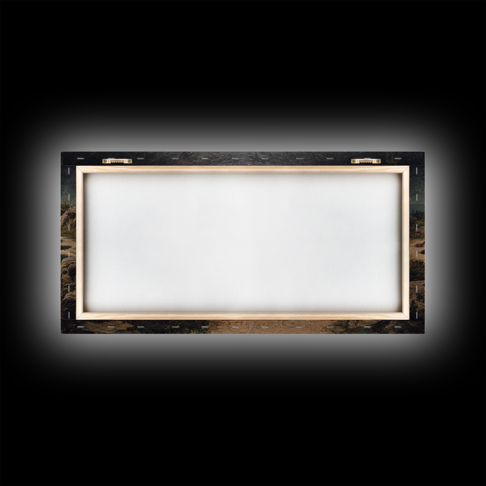 Celestial Witchcraft, Symbolist Gothic Landscape, Wide Panoramic Art, Dark Halloween Decor, Framed Canvas Print, Halloween Wall Art