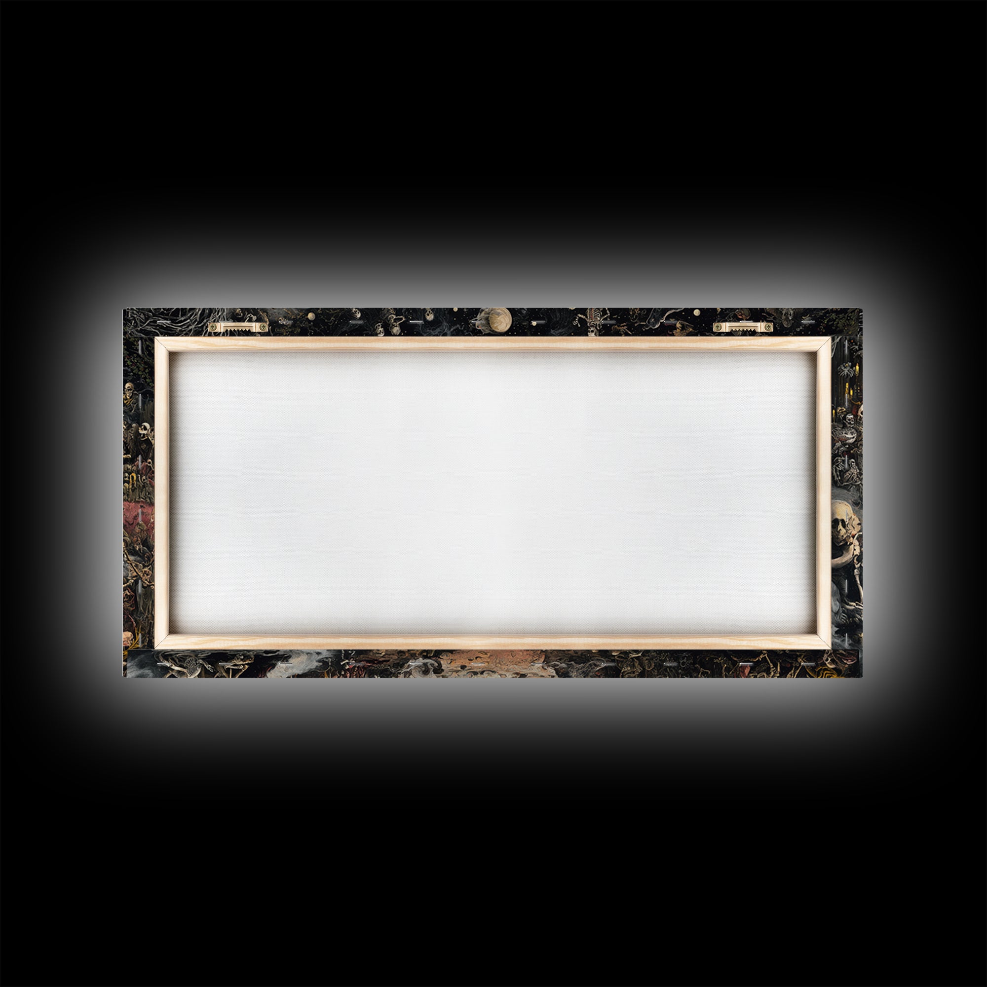 Celestial Witchcraft, Grotesque Carnival Art, Wide Panoramic Art, Dark Fantasy Wall Art, Framed Canvas Print, Halloween Wall Art