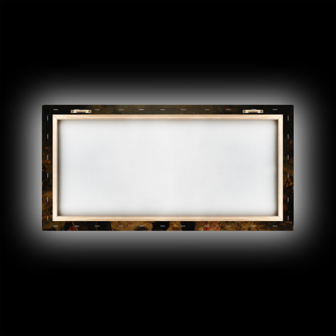 Occult Harvest Festival, Dark Romantic Horror Art, Wide Panoramic Art, Dark Fantasy Wall Art, Framed Canvas Print, Halloween Wall Art