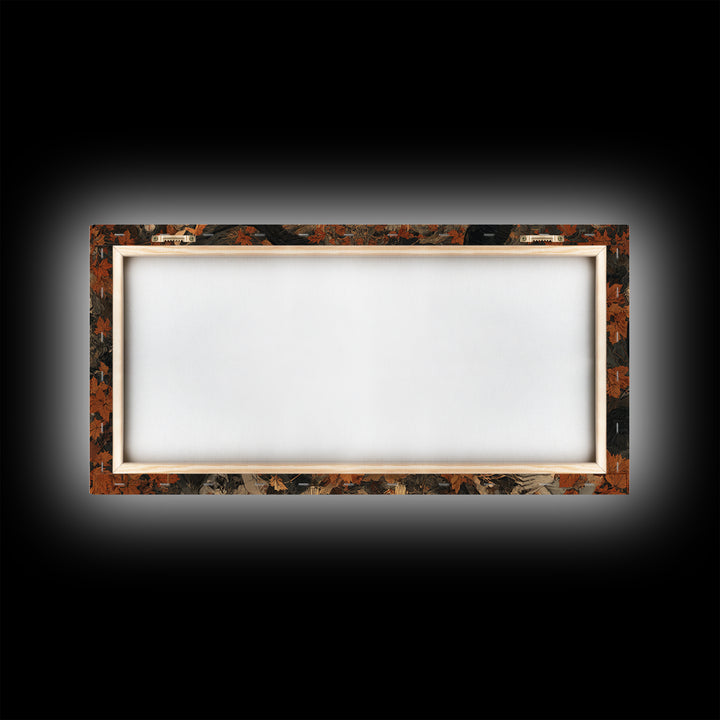 Occult Harvest Festival, Gothic Nightmare Art, Wide Panoramic Art, Dark Halloween Decor, Framed Canvas Print, Halloween Wall Art