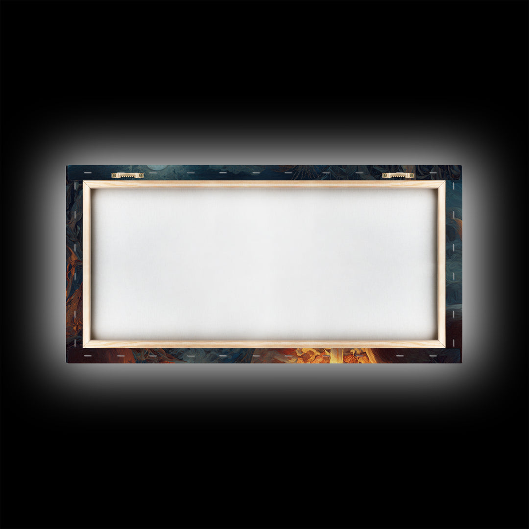 Occult Harvest Festival, Visionary Gothic Art, Wide Panoramic Art, Gothic Horror Wall Art, Canvas Print, Halloween Wall Art