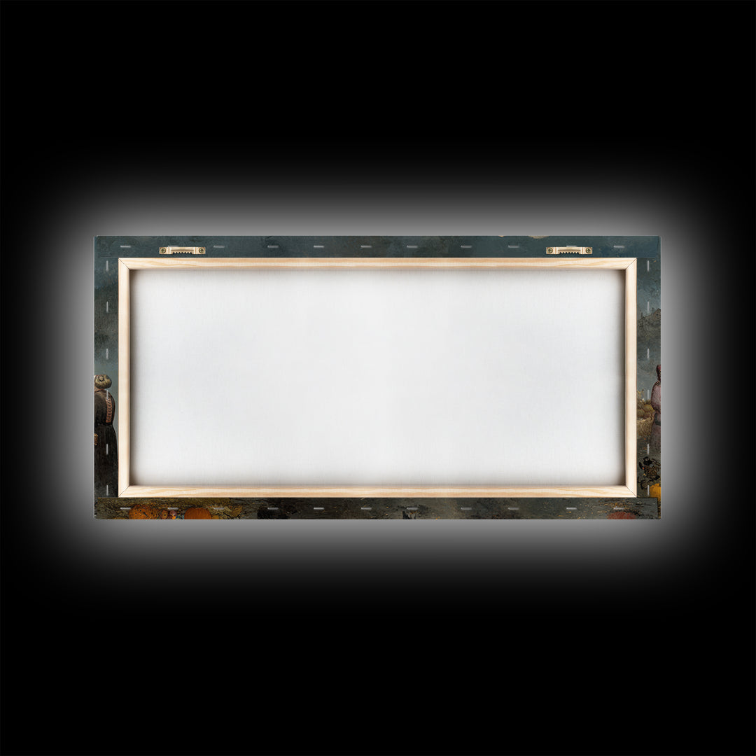 Occult Harvest Festival, Symbolist Dream Art, Wide Panoramic Art, Gothic Horror Wall Art, Canvas Print, Halloween Wall Art