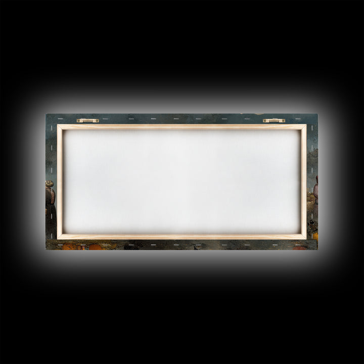 Occult Harvest Festival, Symbolist Dream Art, Wide Panoramic Art, Gothic Horror Wall Art, Canvas Print, Halloween Wall Art