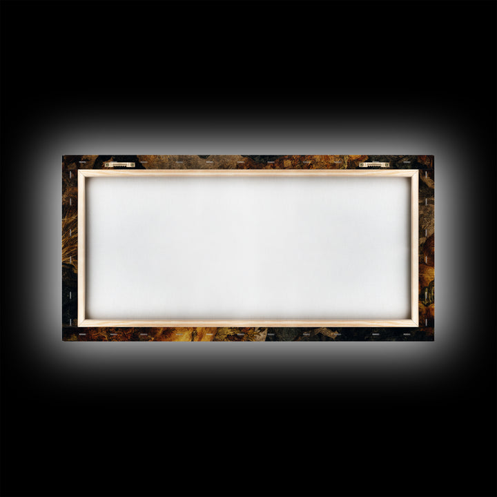 Occult Harvest Festival, Dark Symbolist Art, Wide Panoramic Art, Gothic Horror Wall Art, Canvas Print, Halloween Wall Art