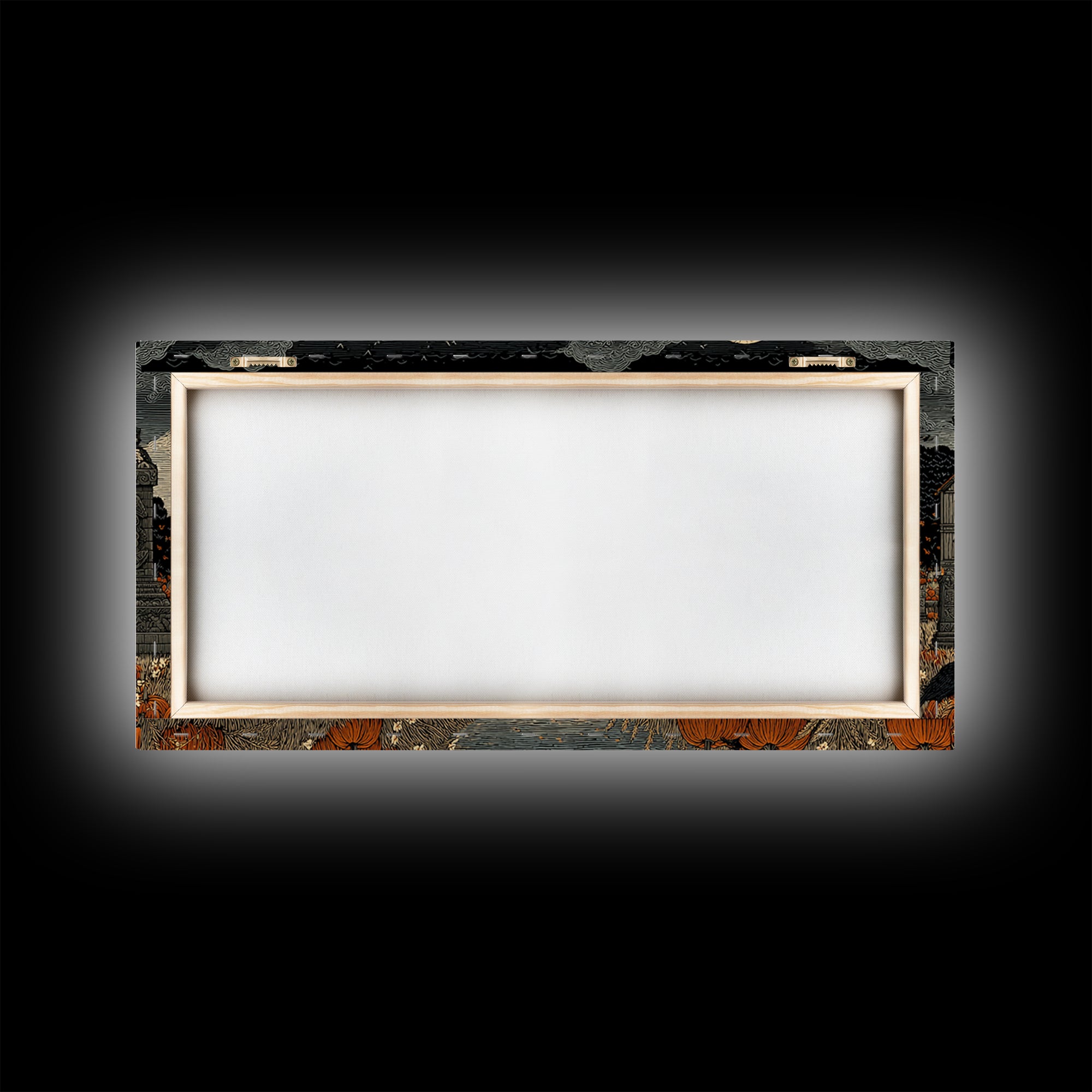 Occult Harvest Festival, Victorian Macabre Art, Wide Panoramic Art, Macabre Wall Art, Framed Canvas Print, Halloween Wall Art