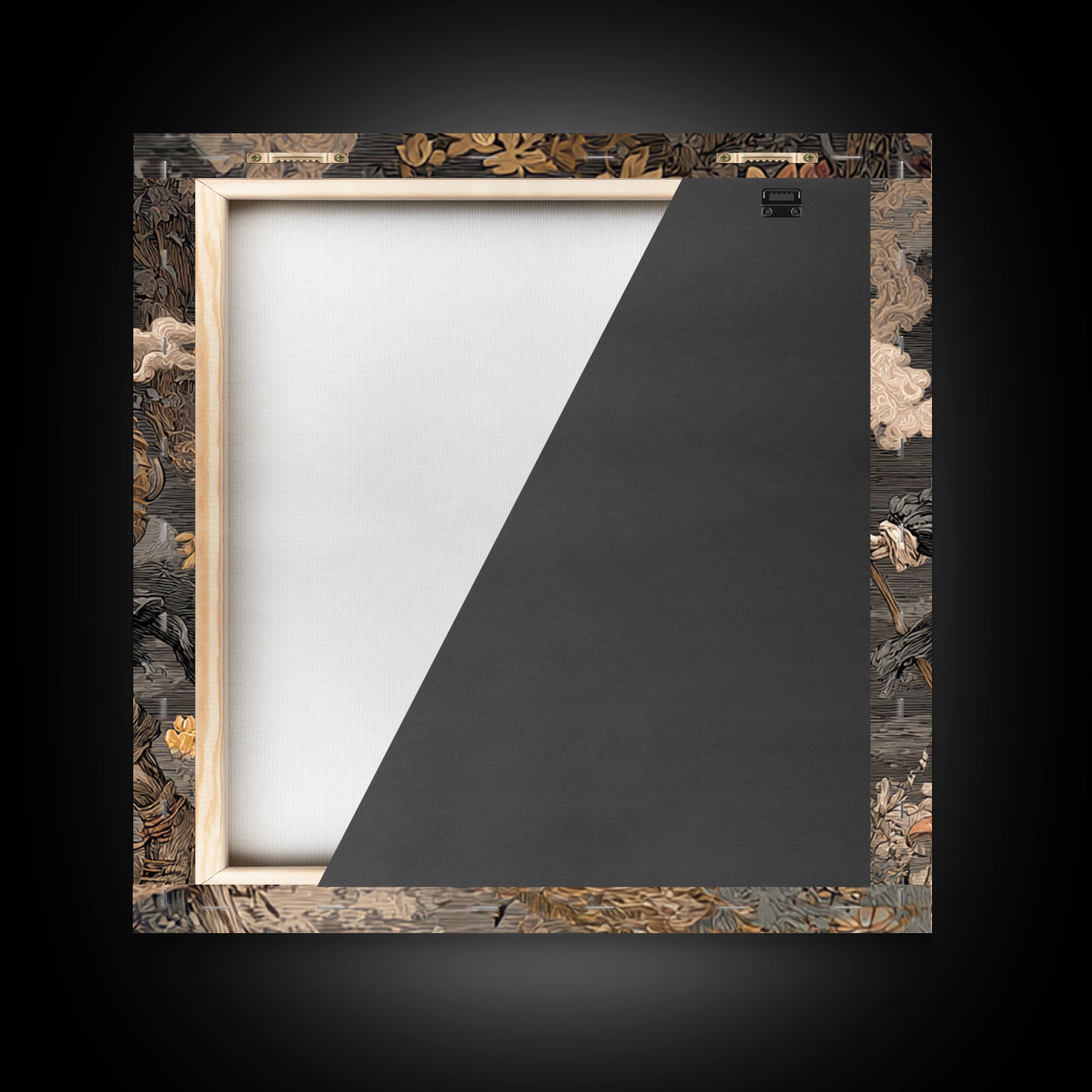 Enchanted Woodland Halloween, Danse Macabre Art, Square Wall Art, Dark Halloween Decor, Framed Canvas Print