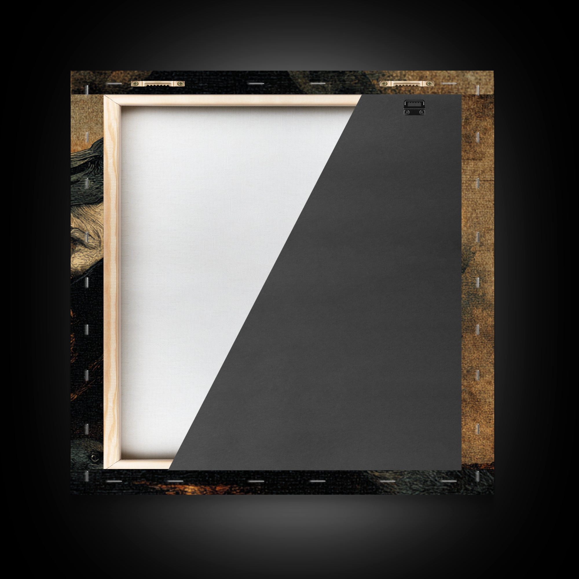 Haunted Seaside Halloween, Dark Symbolist Art, Square Wall Art, Gothic Horror Wall Art, Framed Canvas Print, Halloween Wall Art