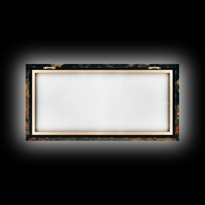 The Royal Coffin Maker, Northern Renaissance Horror, Wide Panoramic Art, Gothic Horror Wall Art, Framed Canvas Print