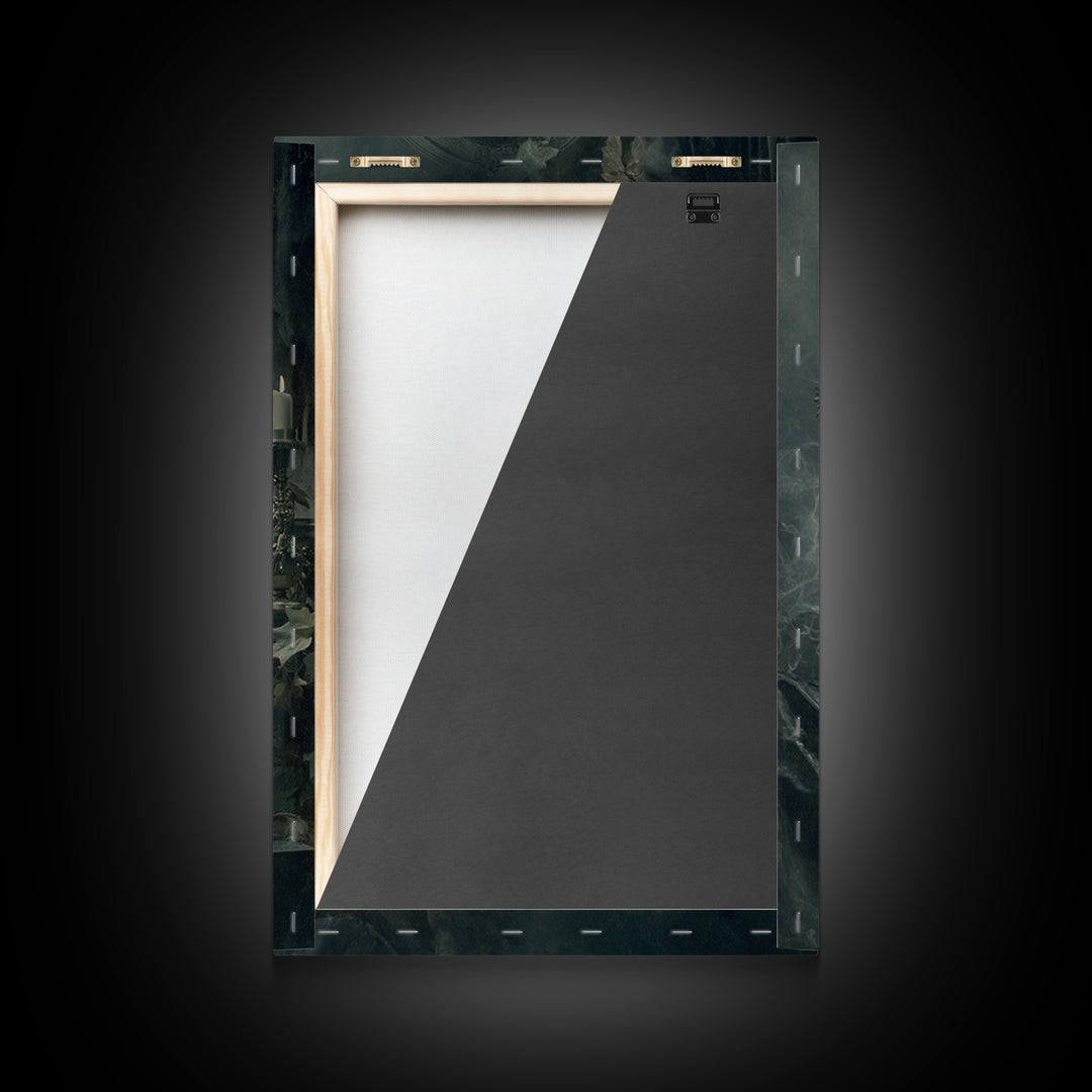 The Royal Coffin Maker, Dark Symbolist Art, Vertical Wall Art, Macabre Wall Art, Framed Canvas Print, Halloween Wall Art