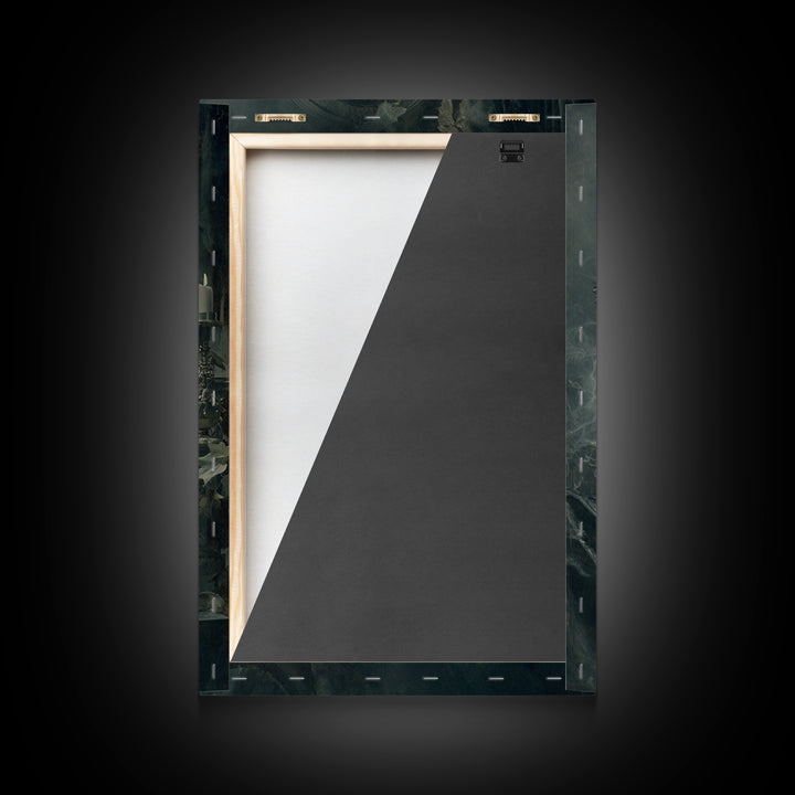 The Royal Coffin Maker, Dark Symbolist Art, Vertical Wall Art, Macabre Wall Art, Framed Canvas Print, Halloween Wall Art