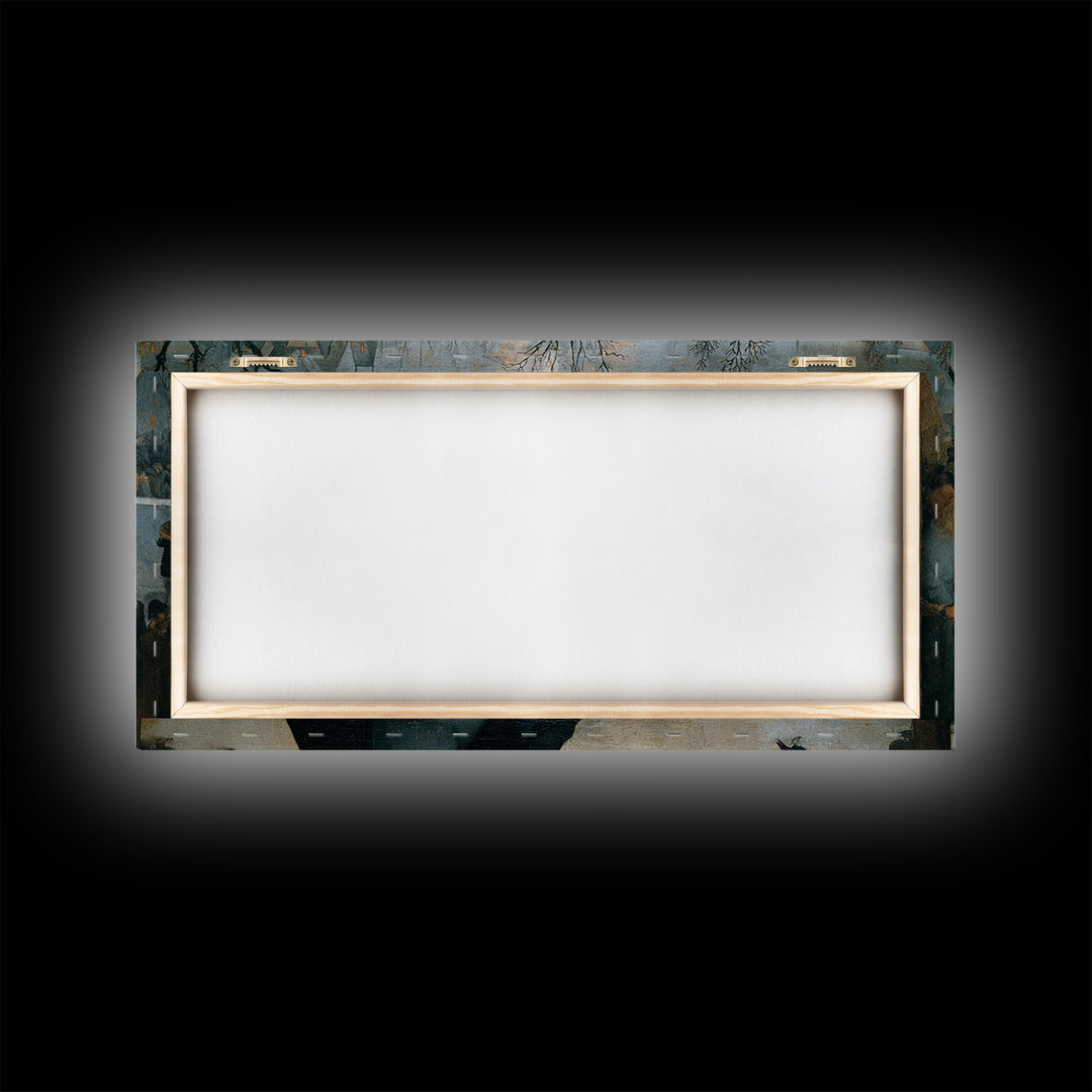 The Soul Collector, Northern Renaissance Horror, Wide Panoramic Art, Gothic Horror Wall Art, Framed Canvas Print