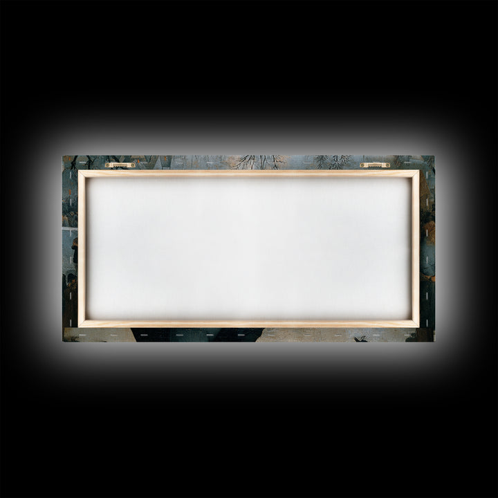 The Soul Collector, Northern Renaissance Horror, Wide Panoramic Art, Gothic Horror Wall Art, Framed Canvas Print