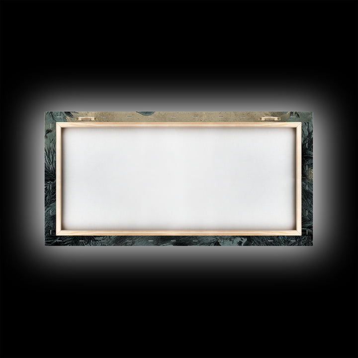 The Soul Collector, Expressionist Nightmare Art, Wide Panoramic Art, Dark Fantasy Wall Art, Framed Canvas Print, Halloween Wall Art
