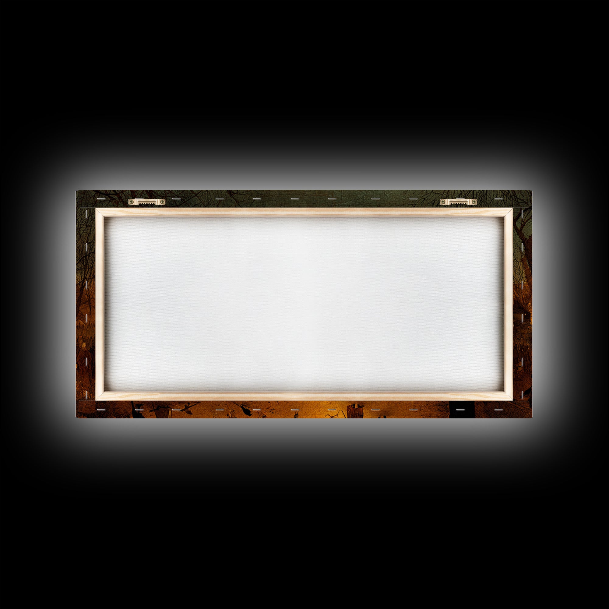 The Ghost Of The Witch Hunter, Northern Renaissance Horror, Wide Panoramic Art, Dark Fantasy Wall Art, Framed Canvas Print