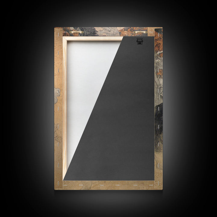 The Ghost Of The Witch Hunter, Decadent Gothic Art, Vertical Wall Art, Gothic Horror Wall Art, Framed Canvas Print