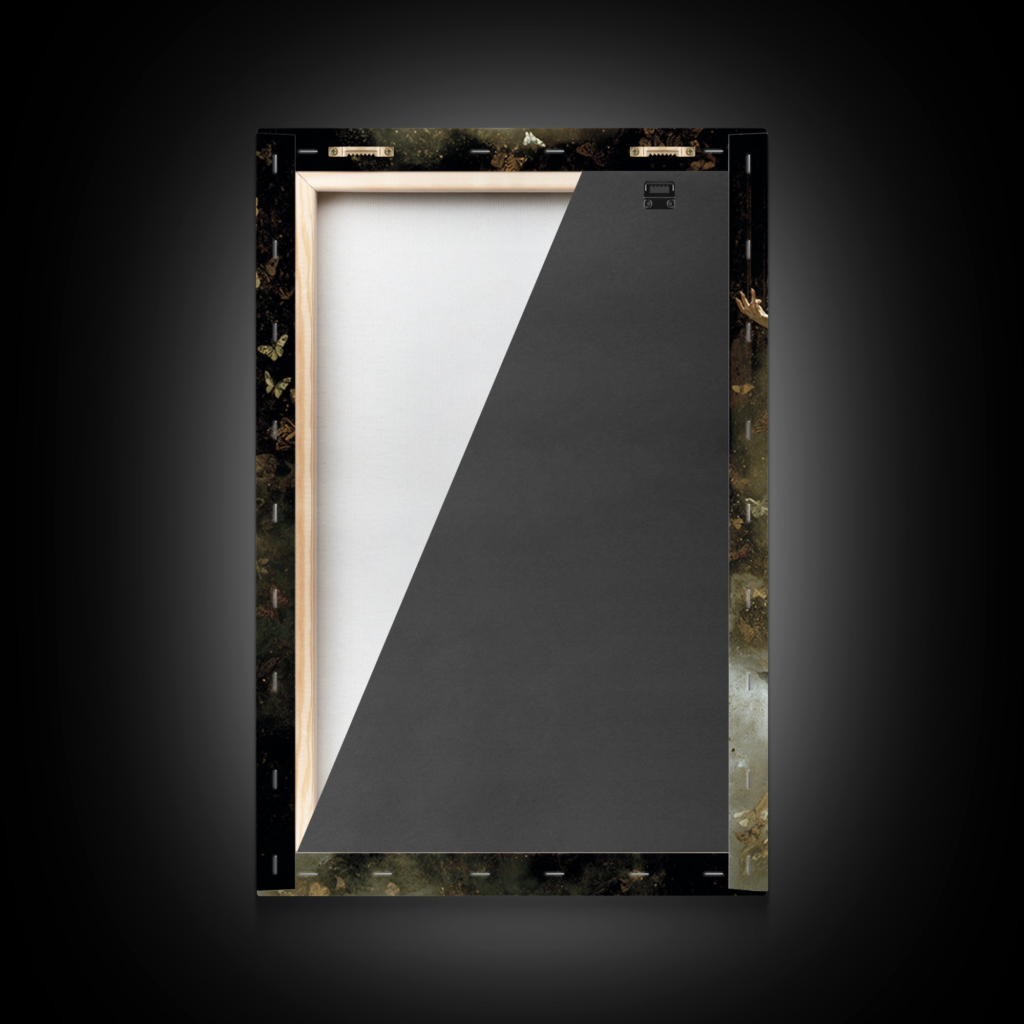 The Moth-Winged Empress, Dark Symbolist Art, Vertical Wall Art, Macabre Wall Art, Framed Canvas Print, Halloween Wall Art