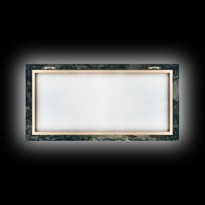 The Ghost Pirate Picnic, Baroque Witchcraft Art, Wide Panoramic Art, Gothic Horror Wall Art, Framed Canvas Print, Halloween Wall Art