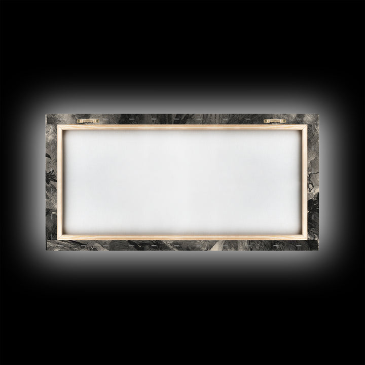 The Ghost Pirate Picnic, Decadent Gothic Art, Wide Panoramic Art, Gothic Horror Wall Art, Framed Canvas Print, Halloween Wall Art