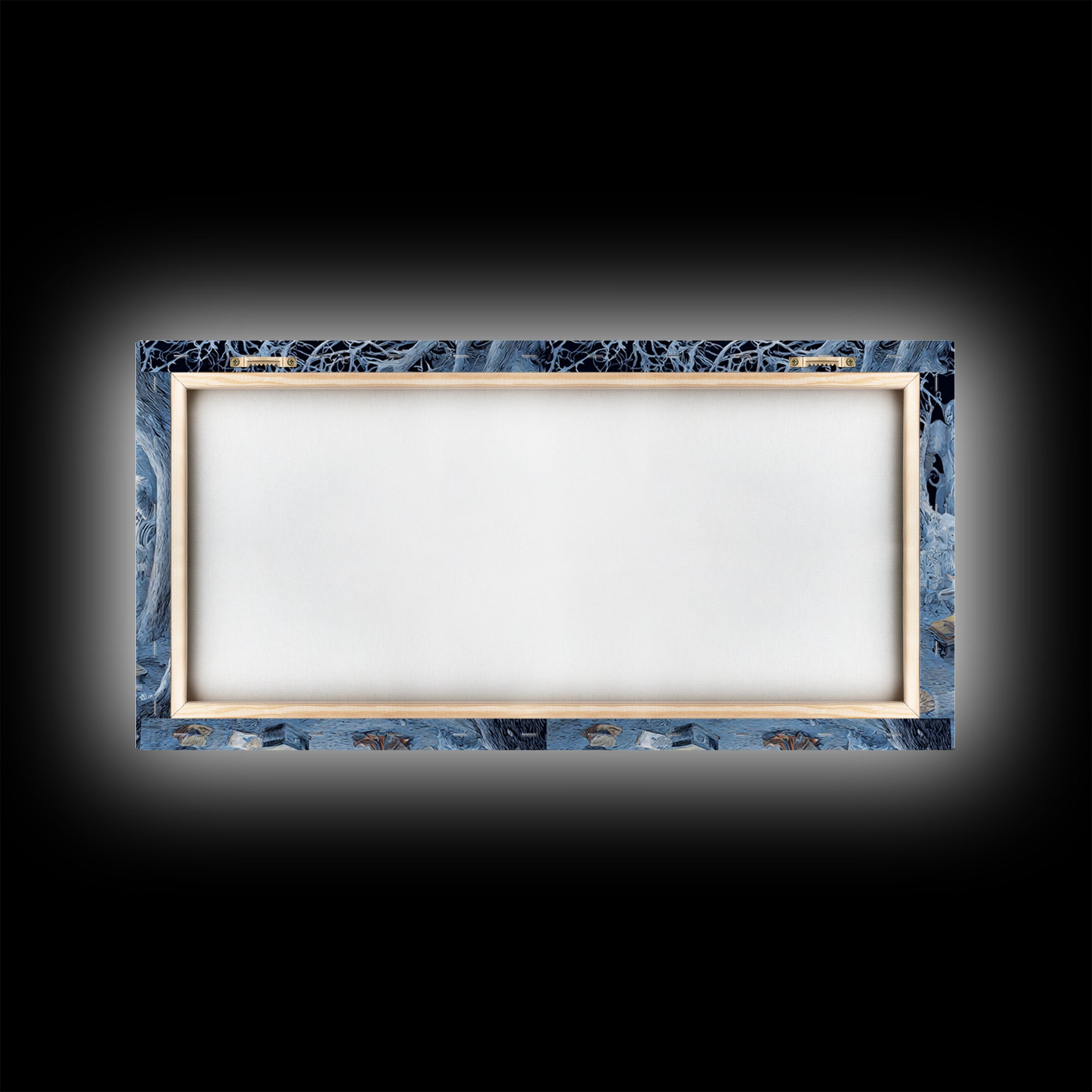 The Graveyard Book Club, Northern Renaissance Horror, Wide Panoramic Art, Macabre Wall Art, Framed Canvas Print
