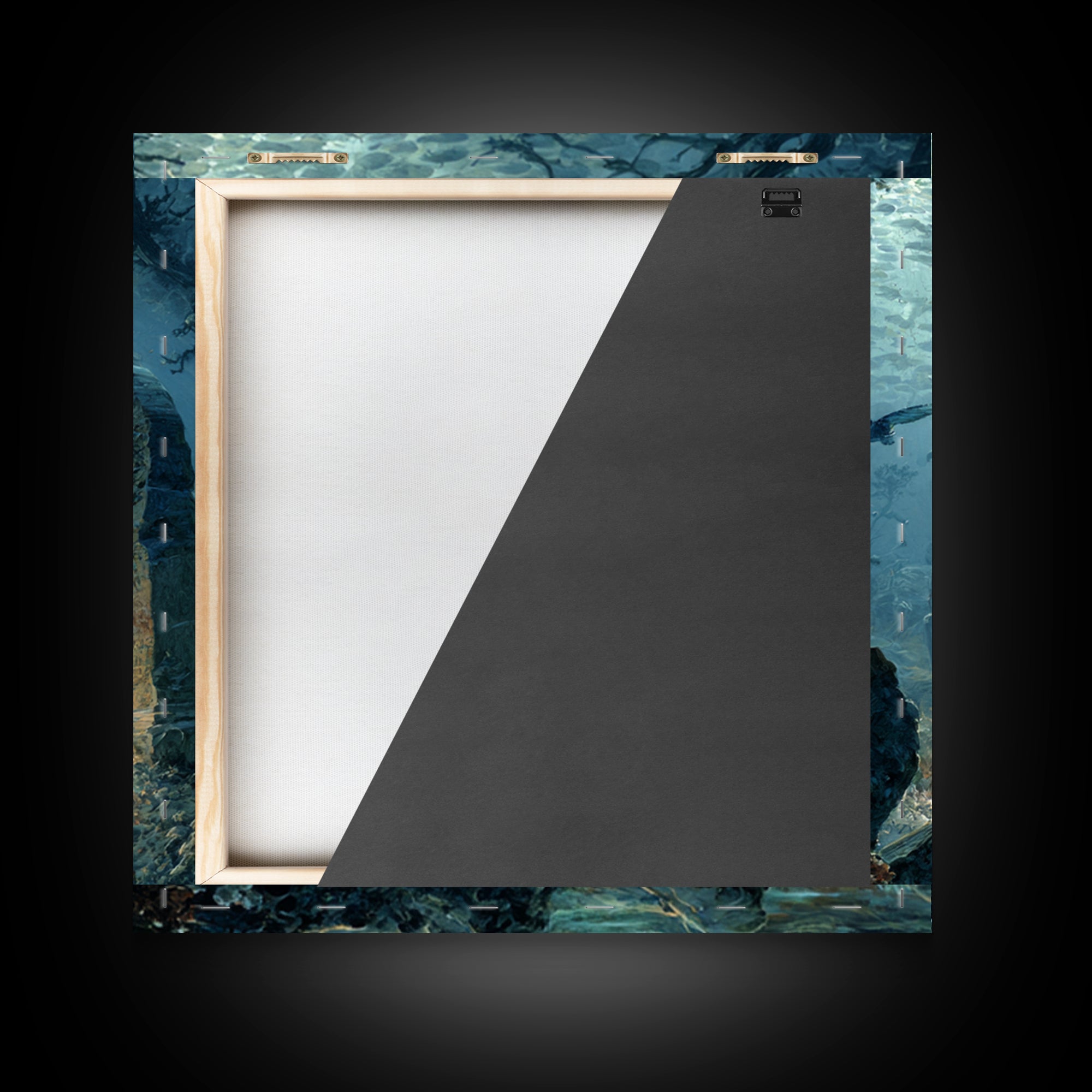 The Underwater Graveyard, Baroque Witchcraft Art, Square Wall Art, Gothic Horror Wall Art, Canvas Print, Halloween Wall Art