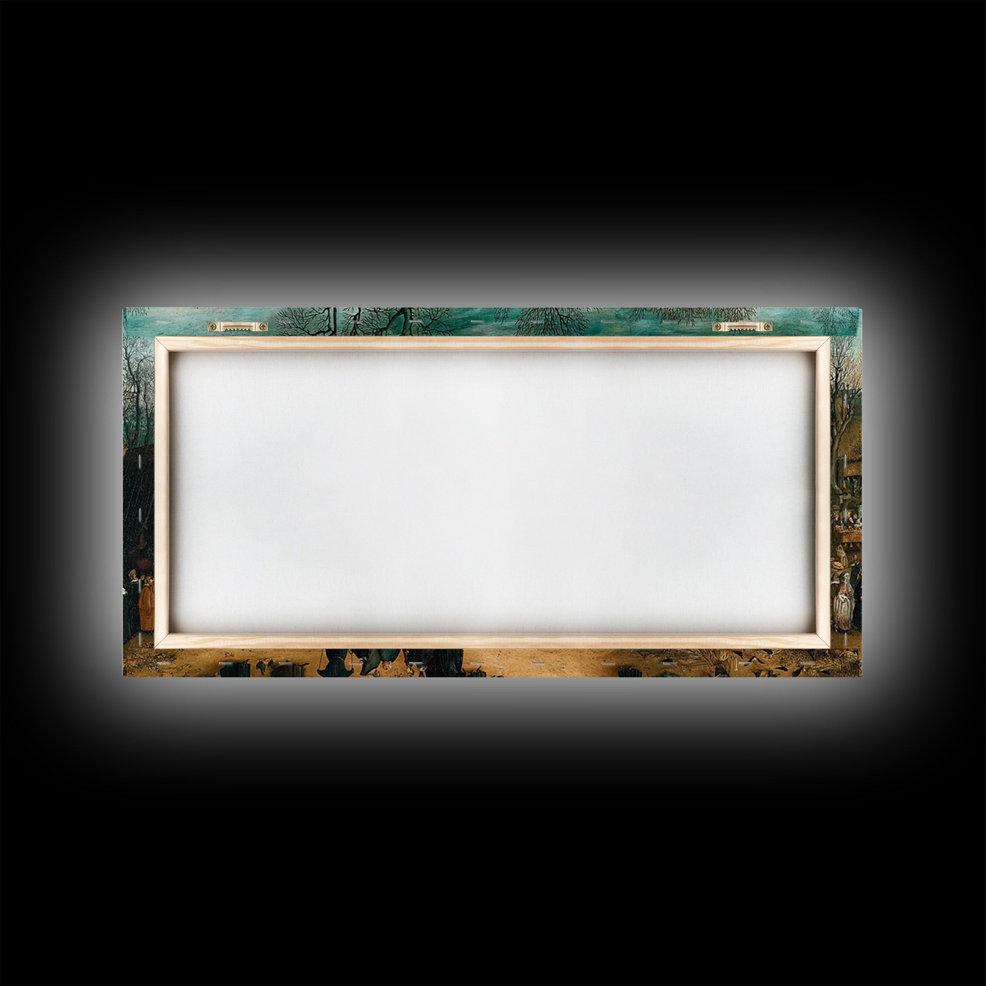 The Upside-Down Cemetery, Northern Renaissance Horror, Wide Panoramic Art, Macabre Wall Art, Canvas Print, Halloween Wall Art