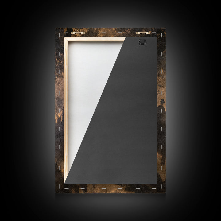 The Upside-Down Cemetery, Dark Romantic Horror Art, Vertical Wall Art, Macabre Wall Art, Framed Canvas Print, Halloween Wall Art