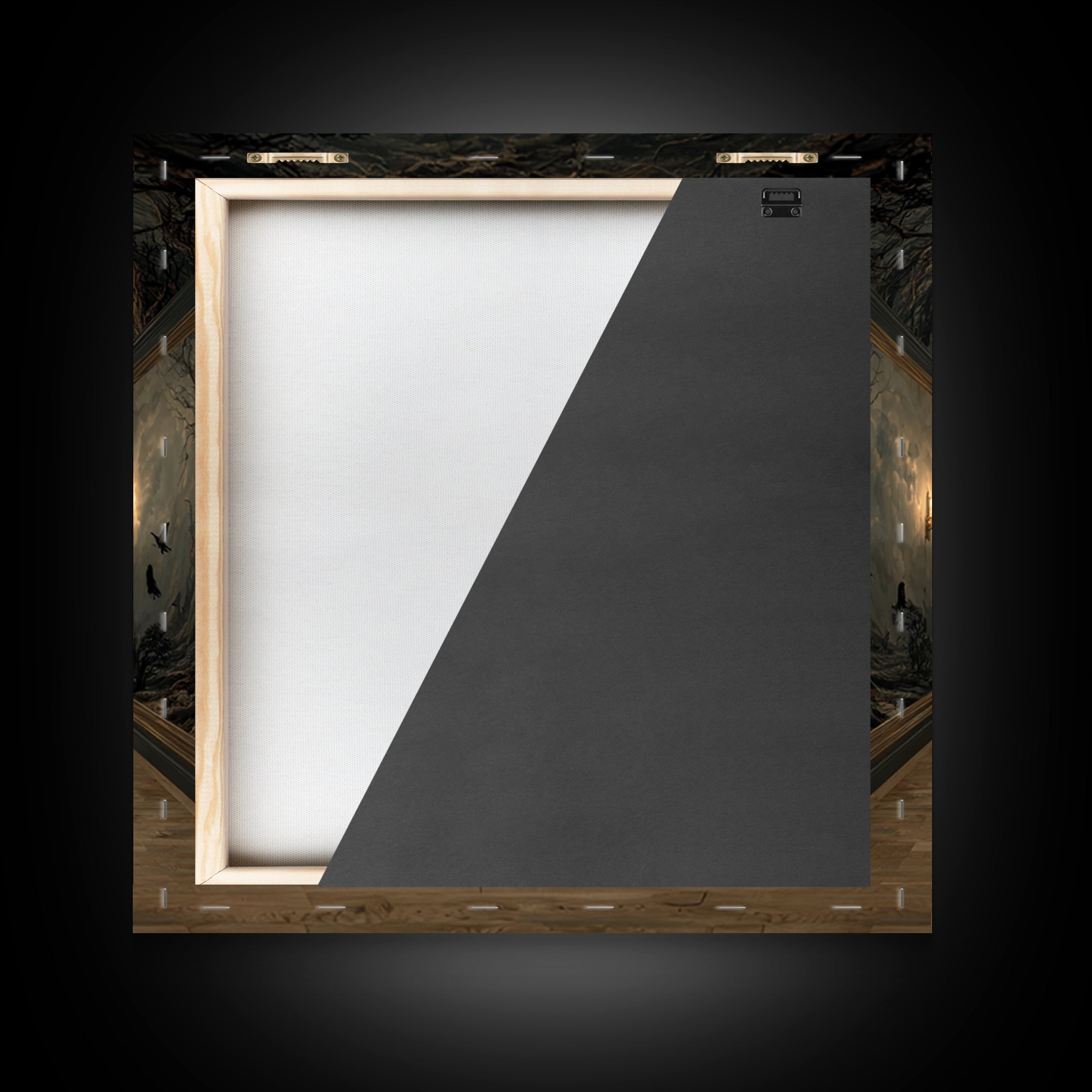 The Infinite Hallway, Baroque Witchcraft Art, Square Wall Art, Macabre Wall Art, Canvas Print, Halloween Wall Art, Horror Wall Art