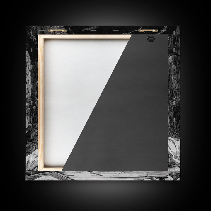 The Infinite Hallway, Gothic Nightmare Art, Square Wall Art, Dark Fantasy Wall Art, Framed Canvas Print, Halloween Wall Art