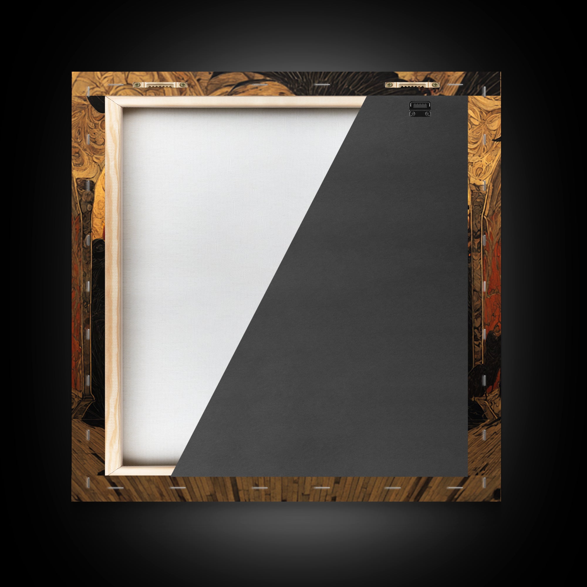 The Infinite Hallway, Dark Symbolist Art, Square Wall Art, Gothic Horror Wall Art, Canvas Print, Halloween Wall Art