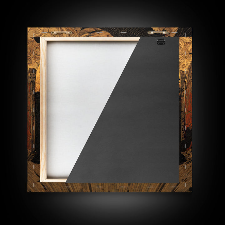 The Infinite Hallway, Dark Symbolist Art, Square Wall Art, Gothic Horror Wall Art, Canvas Print, Halloween Wall Art