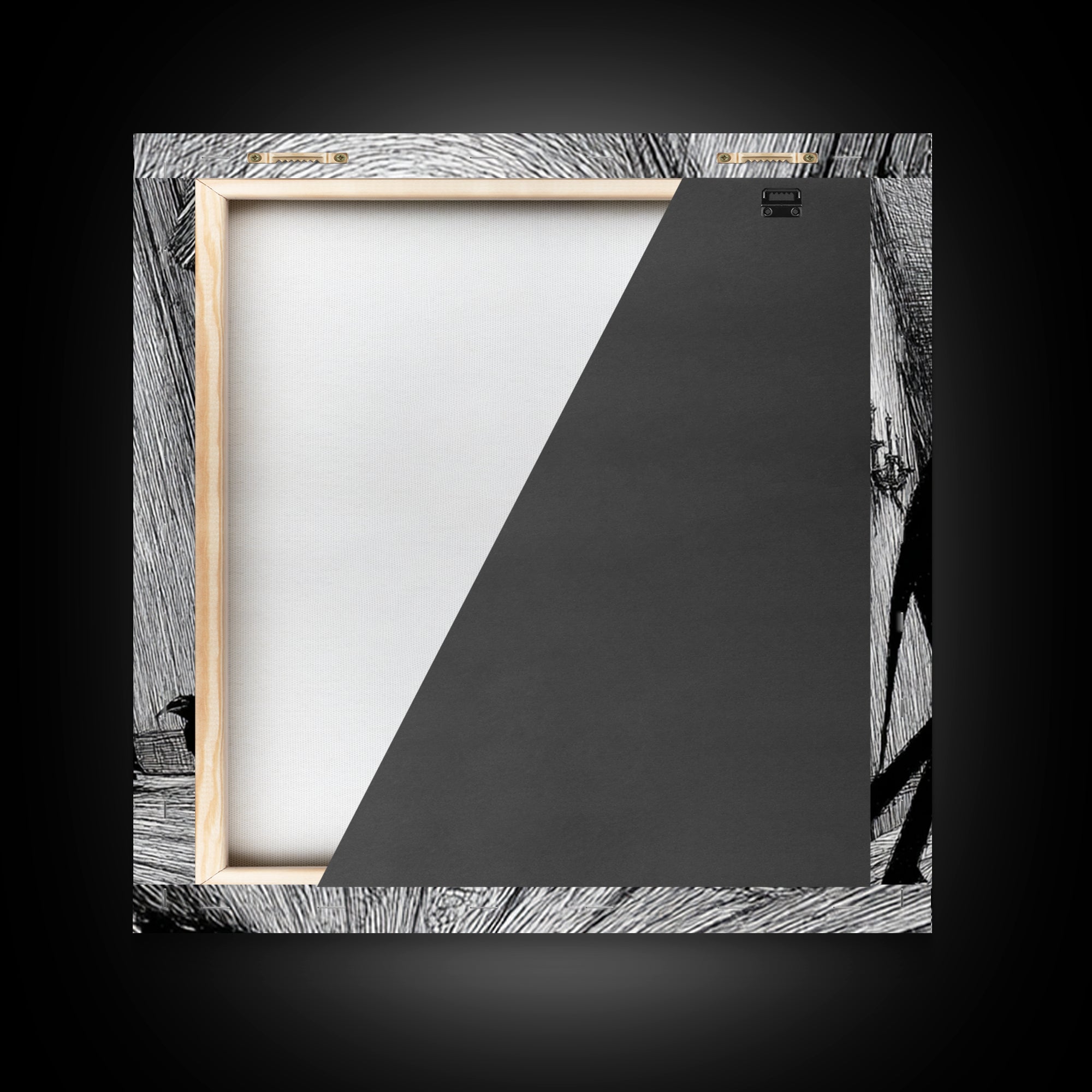 The Infinite Hallway, Victorian Macabre Art, Square Wall Art, Dark Halloween Decor, Canvas Print, Halloween Wall Art