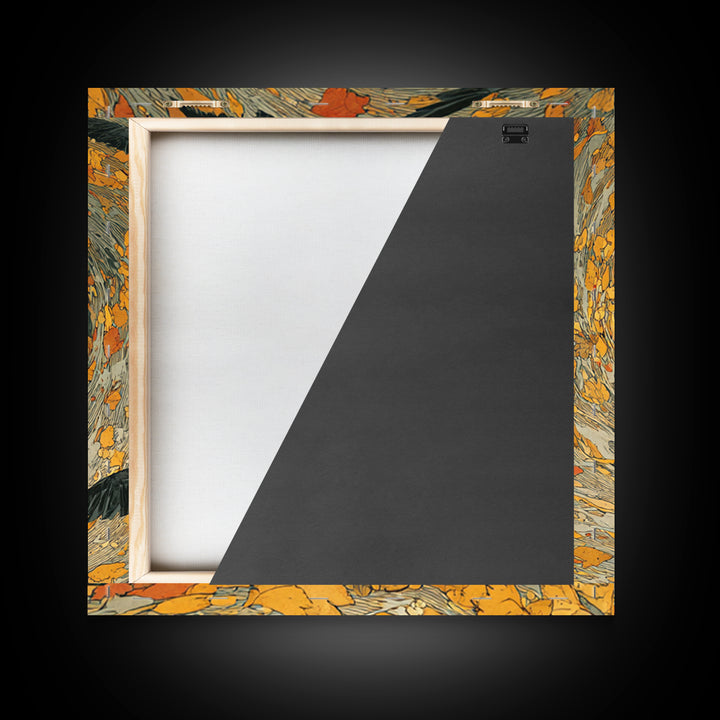 The Autumn-Leaf Ghost, Decadent Gothic Art, Square Wall Art, Macabre Wall Art, Canvas Print, Halloween Wall Art, Spooky Wall Decor