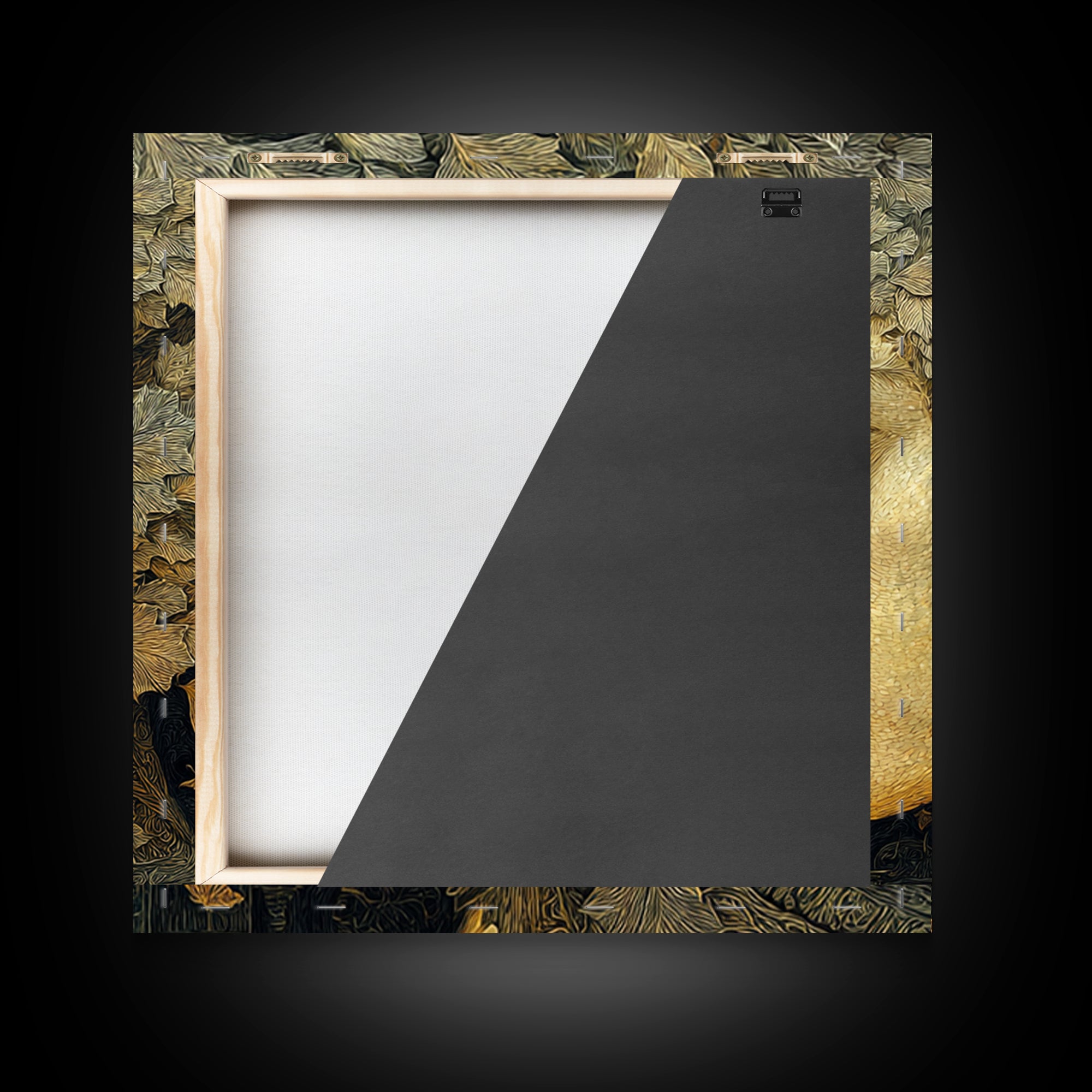 The Autumn-Leaf Ghost, Symbolist Death Art, Square Wall Art, Macabre Wall Art, Framed Canvas Print, Halloween Wall Art