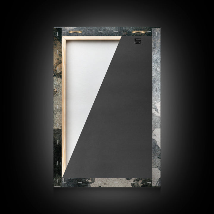 The Town Where Shadows Live, Symbolist Death Art, Vertical Wall Art, Dark Fantasy Wall Art, Framed Canvas Print, Halloween Wall Art