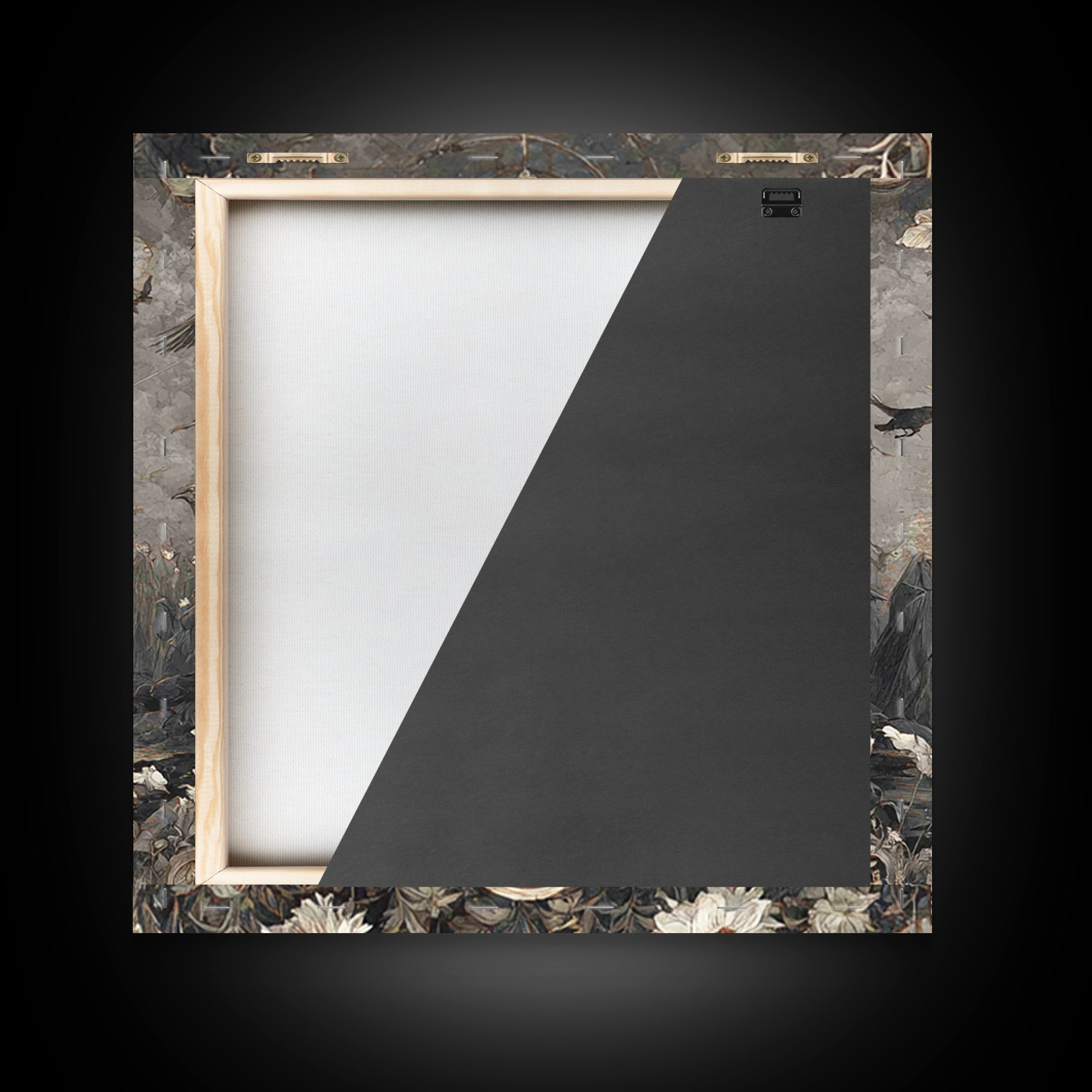 The Eclipse Summoning, Symbolist Dream Art, Square Wall Art, Dark Halloween Decor, Canvas Print, Halloween Wall Art