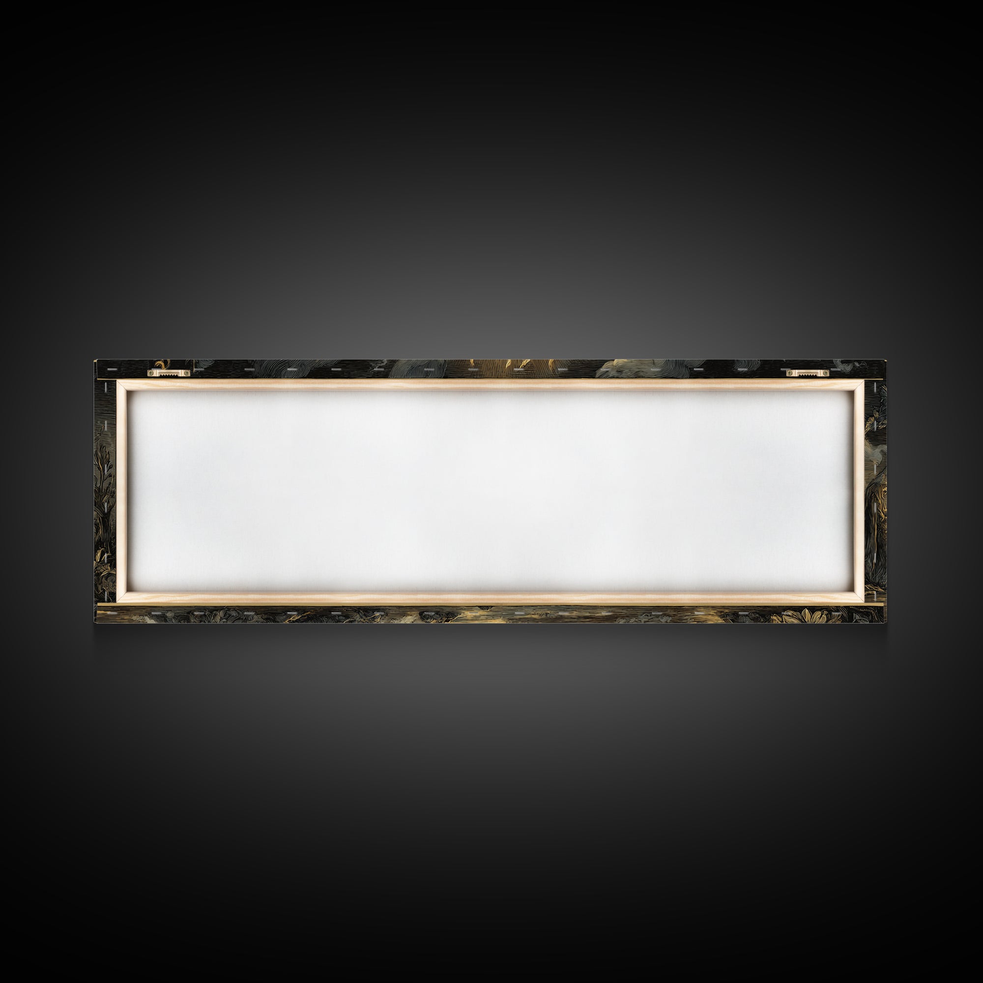 The Eclipse Summoning, Expressionist Nightmare Art, Extra Wide Wall Art, Macabre Wall Art, Framed Canvas Print, Halloween Wall Art