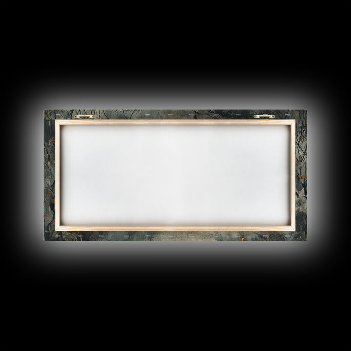 Halloween On Another Planet, Symbolist Dream Art, Wide Panoramic Art, Macabre Wall Art, Canvas Print, Halloween Wall Art