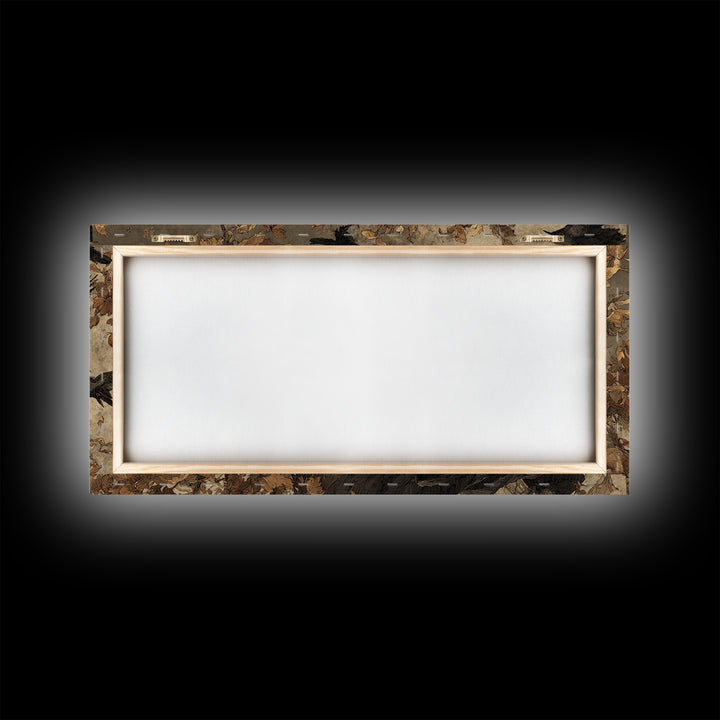 The Personification Of October, Northern Renaissance Horror, Wide Panoramic Art, Macabre Wall Art, Framed Canvas Print