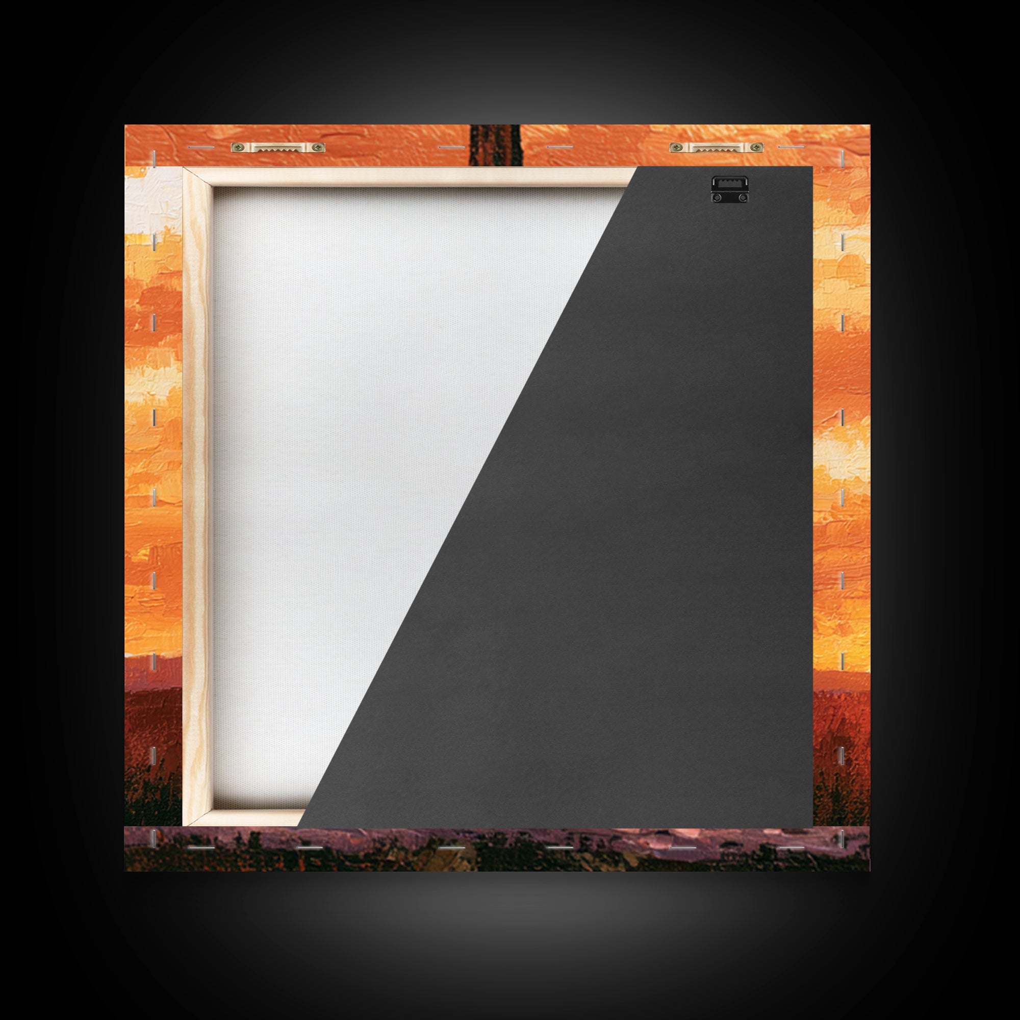 Saguaro Cactus under Orange Sunset Sky Canvas Print, Desert Art, Wall Decor, Southwestern Decor, Desert, Living Room Decor, DES-1x1-25