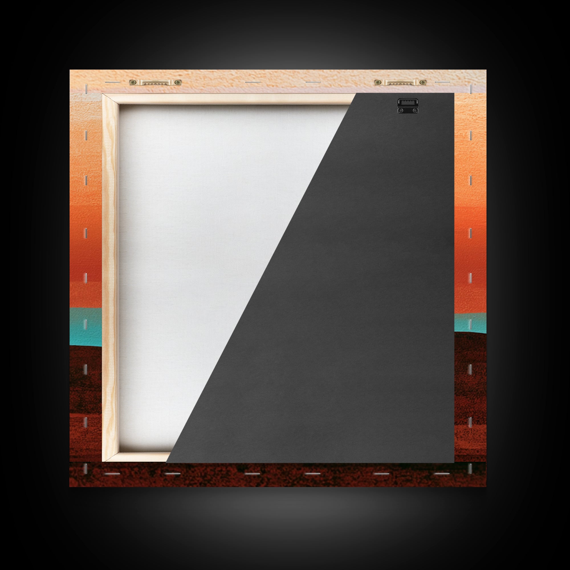 Abstract Heatwave Horizon Framed Canvas Print, Desert Art, Contemporary Art, Southwestern Decor, Fine Art, Desert, Original Art, DES-1x1-37