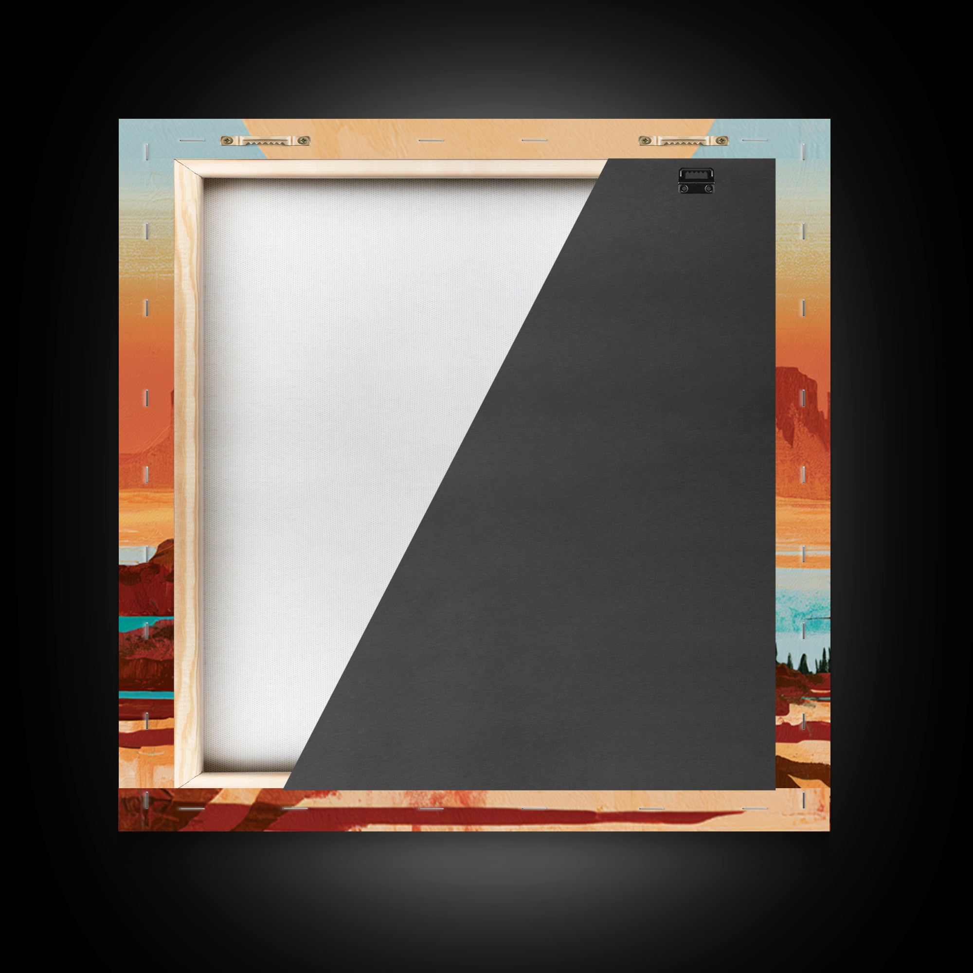 Minimal Beige Sun Framed Canvas Print, Desert Art, Gallery Decor, Southwestern Decor, Oil Painting, Desert, Home Decor, DES-1x1-46