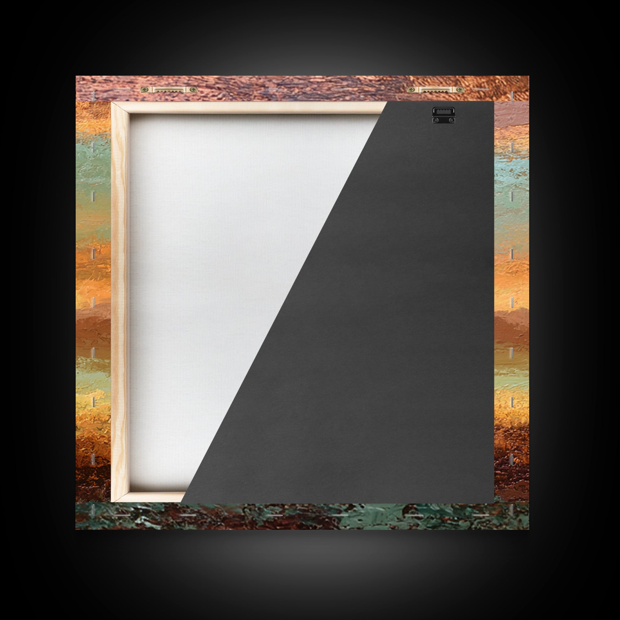Abstract Heatwave Horizon Framed Canvas Print, Desert Art, Contemporary Art, Southwestern Decor, Fine Art, Desert, Original Art, DES-1x1-61
