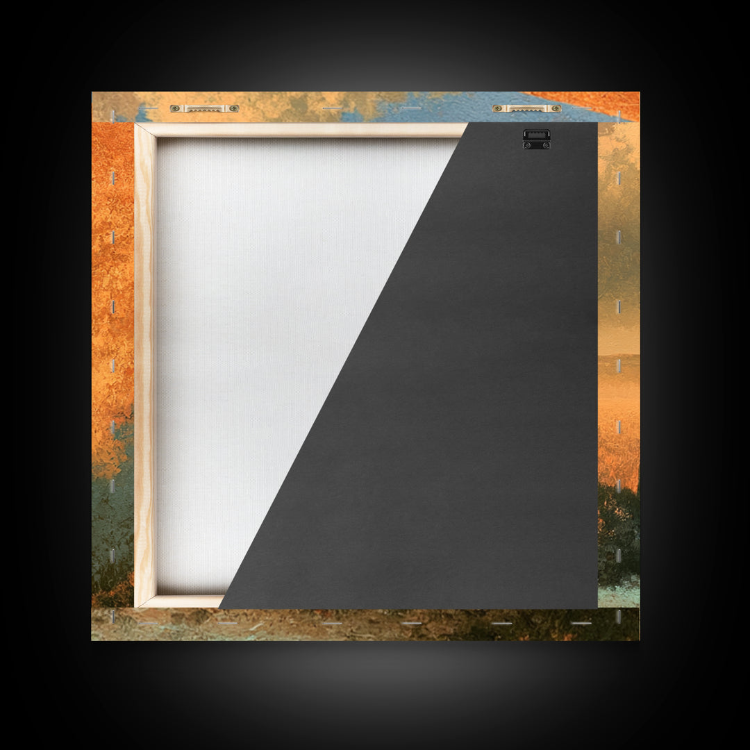Adobe Doorway with Turquoise Shadow Canvas Print, Desert Art, Oil Painting, Southwestern Decor, Desert, Bedroom Wall Art, DES-1x1-77
