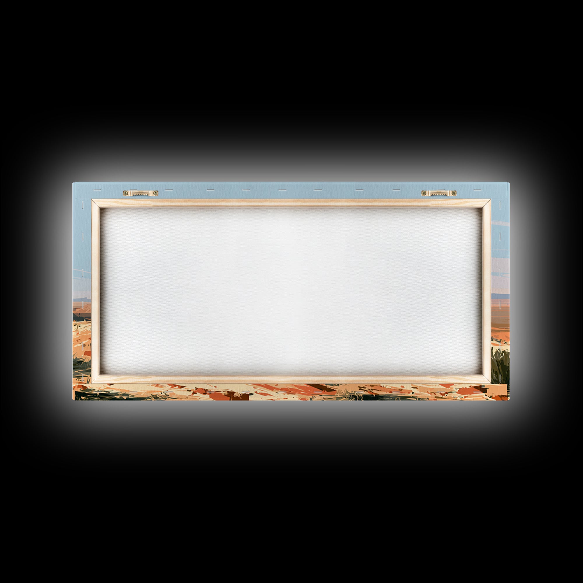 Abstract Mesa Landscape Framed Canvas Print, Desert Art, Statement Artwork, Southwestern Decor, Oil Painting, Desert, DES-2x1-95