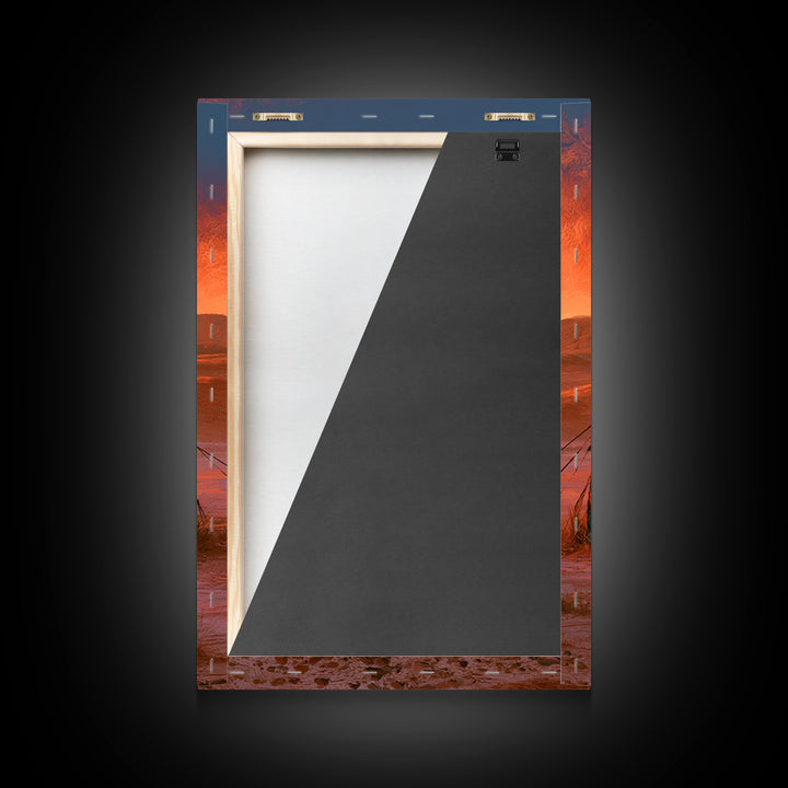 Moroccan Desert Tent Framed Canvas Print, Desert Art, Boho, Southwestern Decor, Desert, Mountain Wall Art, Landscape Wall Art, DES-2x3-19