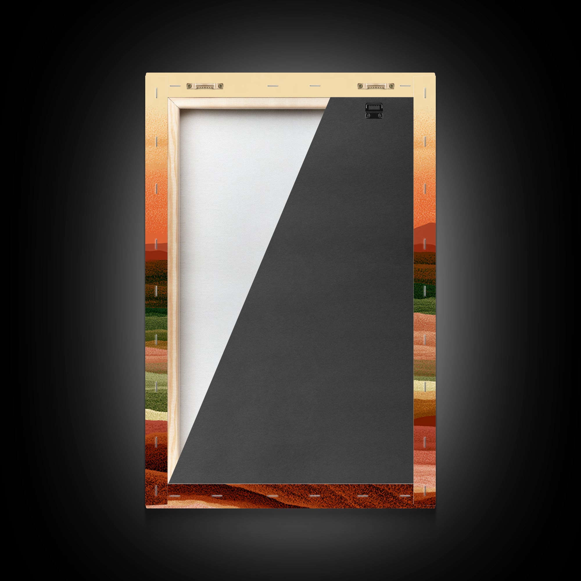 Abstract Heatwave Horizon Canvas Print, Desert Art, Western Decor, Southwestern Decor, Oil Painting, Desert, Modern Decor, DES-2x3-45