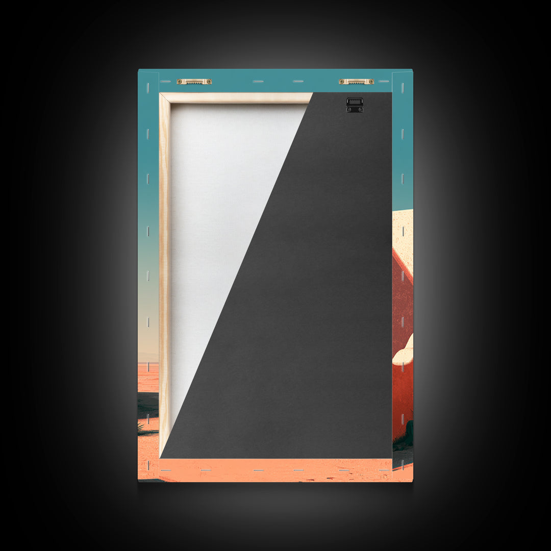 Adobe Doorway with Turquoise Shadow Canvas Print, Desert Art, Landscape Wall Art, Southwestern Decor, Fine Art, Desert, DES-2x3-61