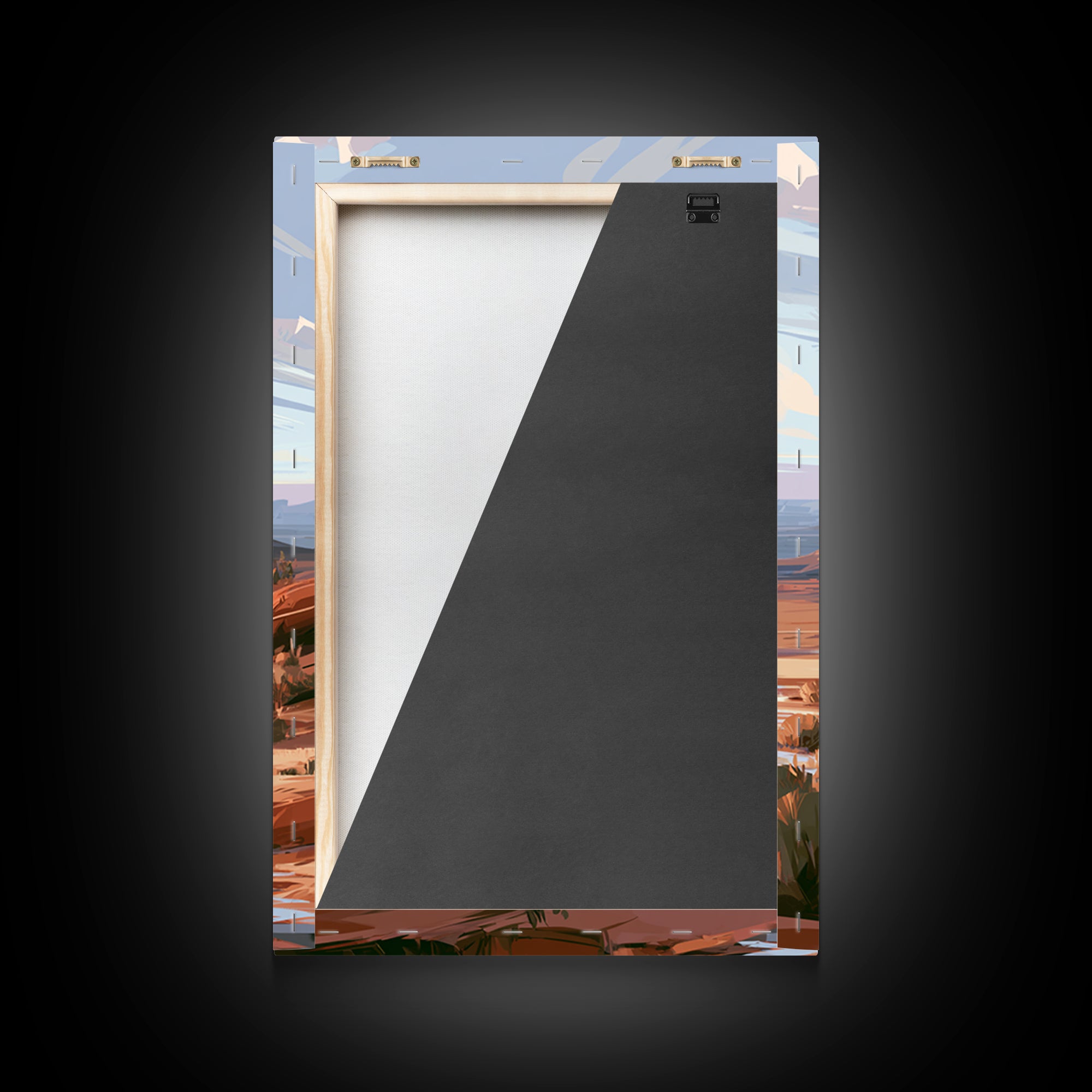 Abstract Mesa Landscape Framed Canvas Print, Desert Art, Art Print, Southwestern Decor, Fine Art, Desert, Original Painting, DES-2x3-83